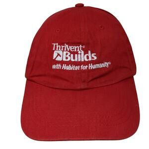 Thrivent Builds With Habitat For Humanity Baseball Cap Red OS RCC Koozie Norwood